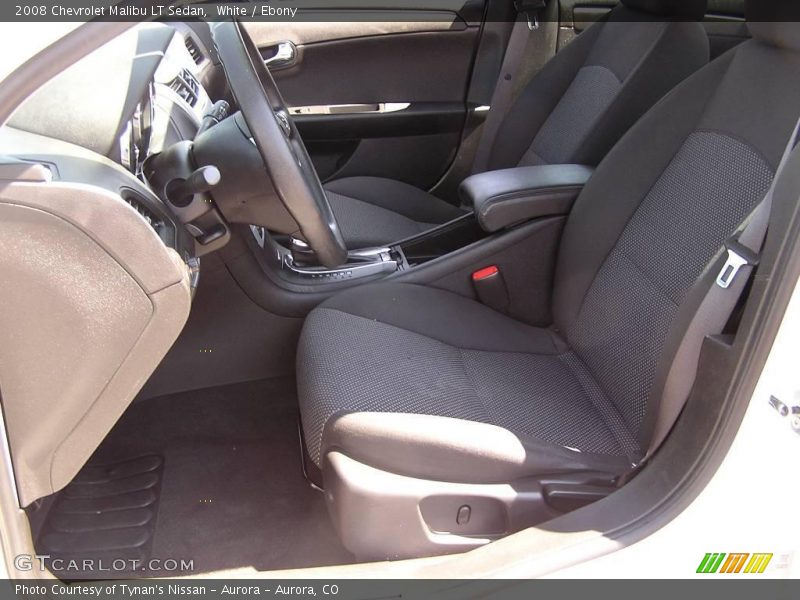 White / Ebony 2008 Chevrolet Malibu LT Sedan