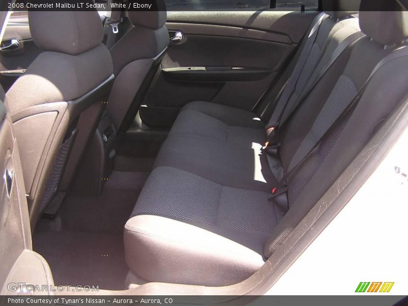White / Ebony 2008 Chevrolet Malibu LT Sedan