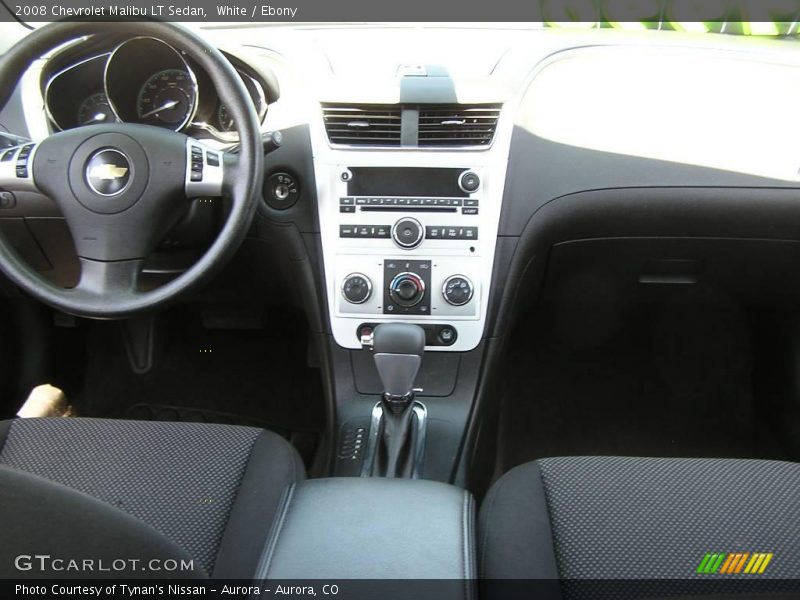 White / Ebony 2008 Chevrolet Malibu LT Sedan
