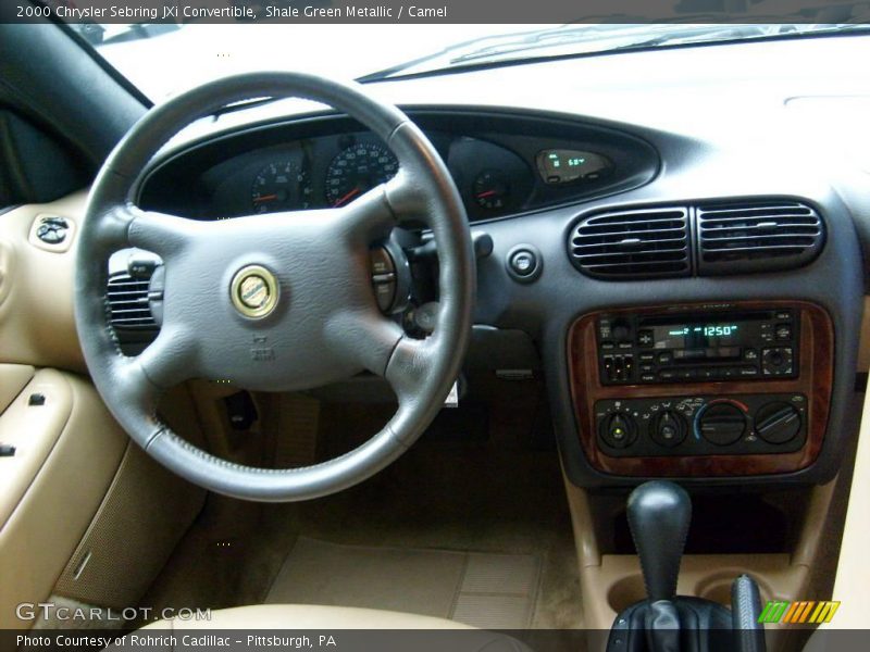 Shale Green Metallic / Camel 2000 Chrysler Sebring JXi Convertible