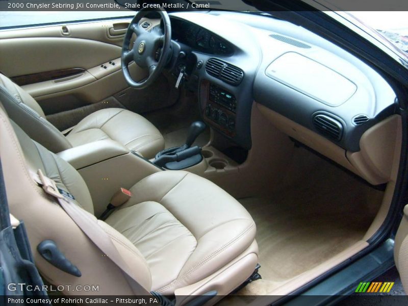 Shale Green Metallic / Camel 2000 Chrysler Sebring JXi Convertible