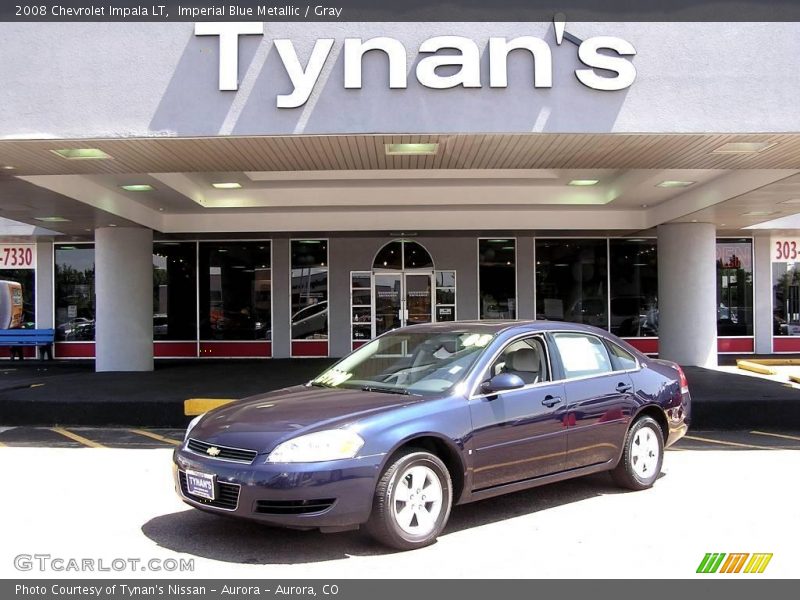 Imperial Blue Metallic / Gray 2008 Chevrolet Impala LT