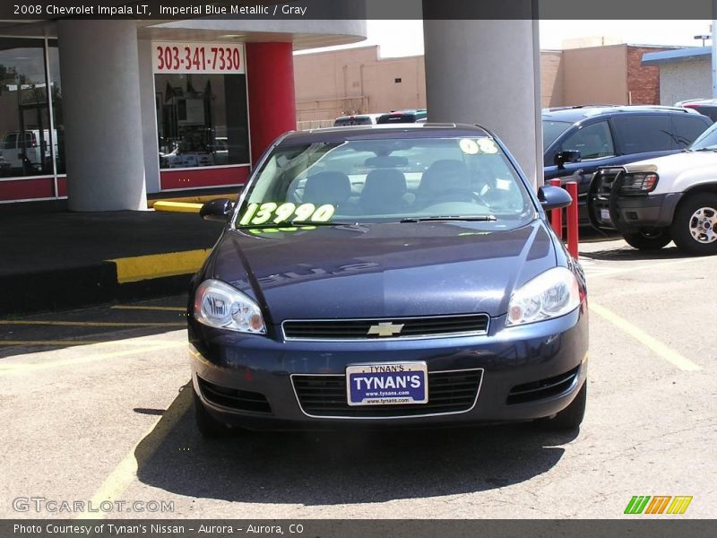 Imperial Blue Metallic / Gray 2008 Chevrolet Impala LT