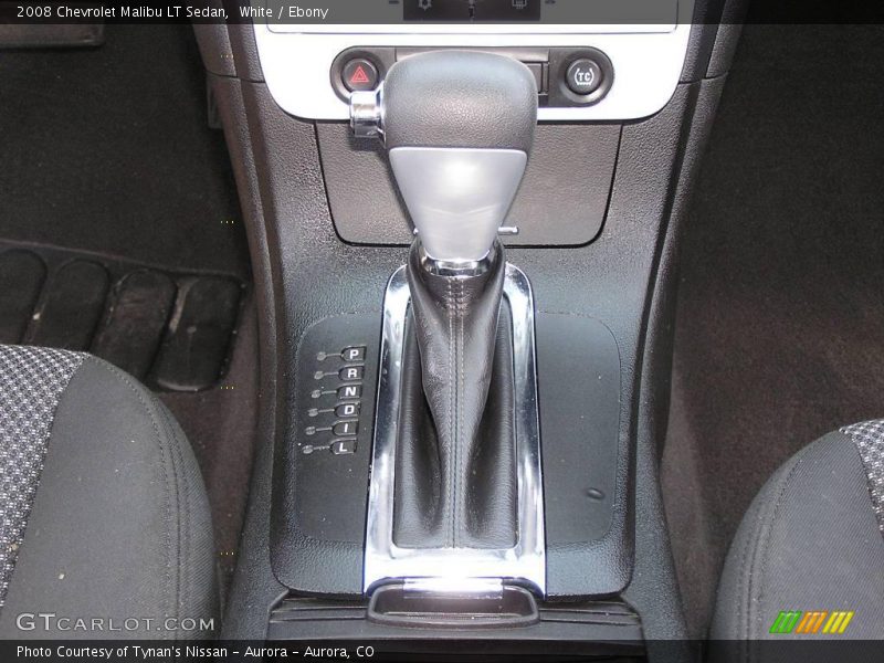White / Ebony 2008 Chevrolet Malibu LT Sedan