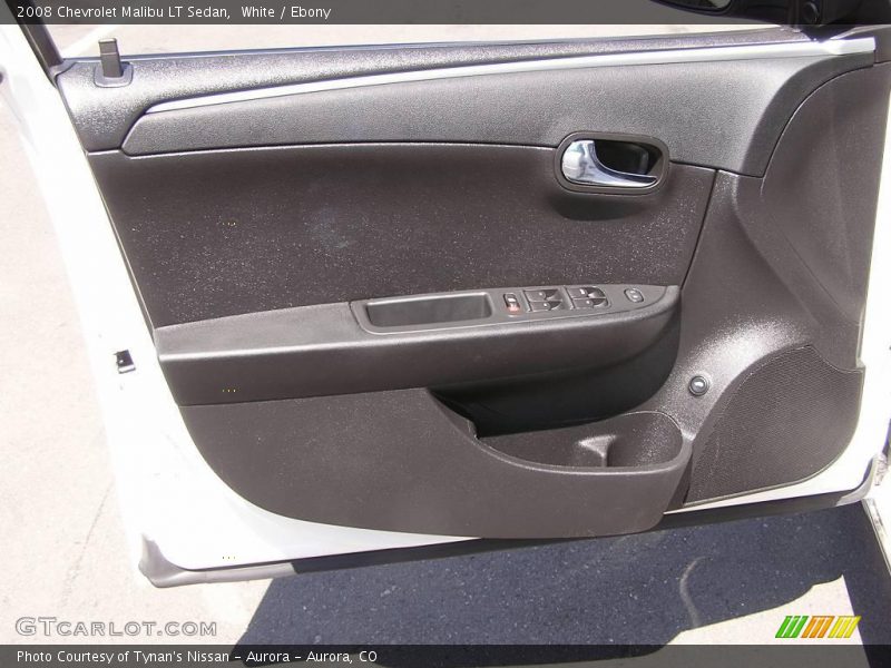 White / Ebony 2008 Chevrolet Malibu LT Sedan