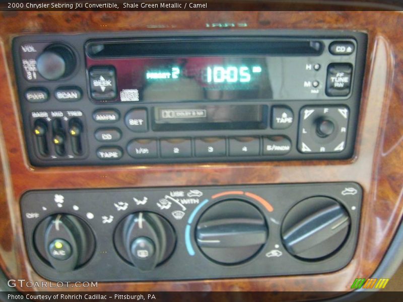 Shale Green Metallic / Camel 2000 Chrysler Sebring JXi Convertible