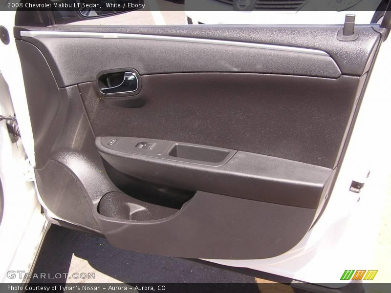 White / Ebony 2008 Chevrolet Malibu LT Sedan
