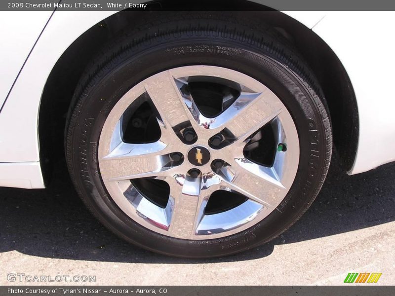 White / Ebony 2008 Chevrolet Malibu LT Sedan
