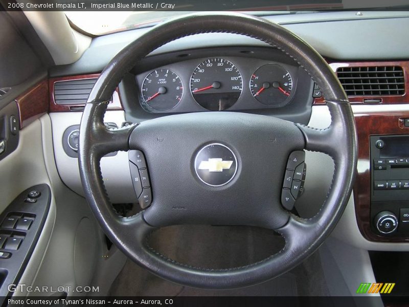 Imperial Blue Metallic / Gray 2008 Chevrolet Impala LT
