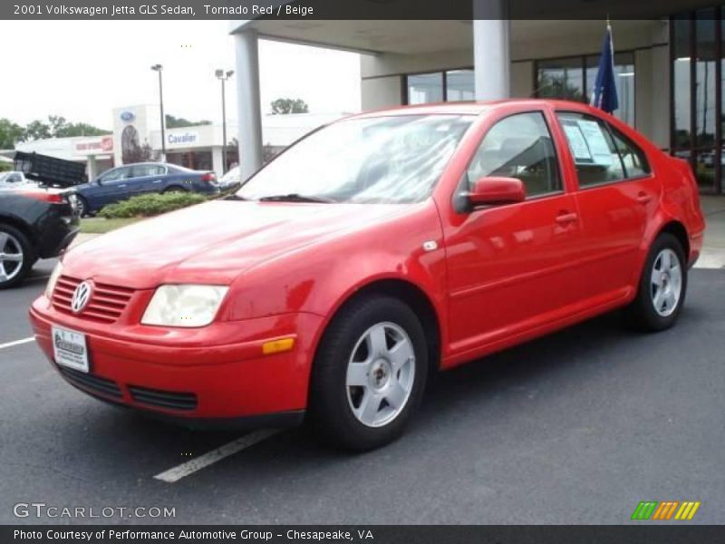 Tornado Red / Beige 2001 Volkswagen Jetta GLS Sedan