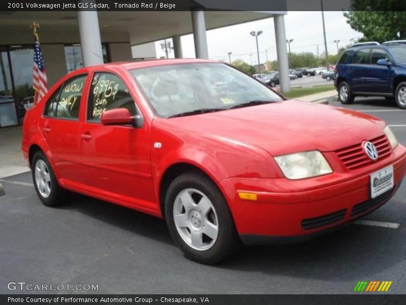 Tornado Red / Beige 2001 Volkswagen Jetta GLS Sedan