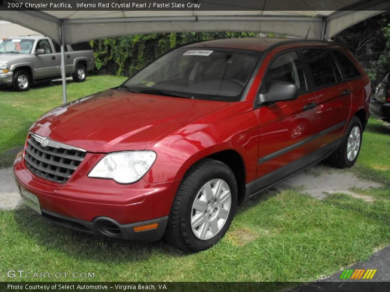 Inferno Red Crystal Pearl / Pastel Slate Gray 2007 Chrysler Pacifica