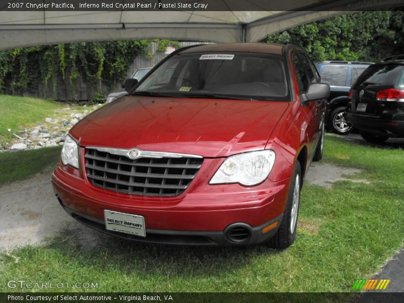 Inferno Red Crystal Pearl / Pastel Slate Gray 2007 Chrysler Pacifica