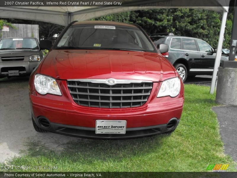 Inferno Red Crystal Pearl / Pastel Slate Gray 2007 Chrysler Pacifica