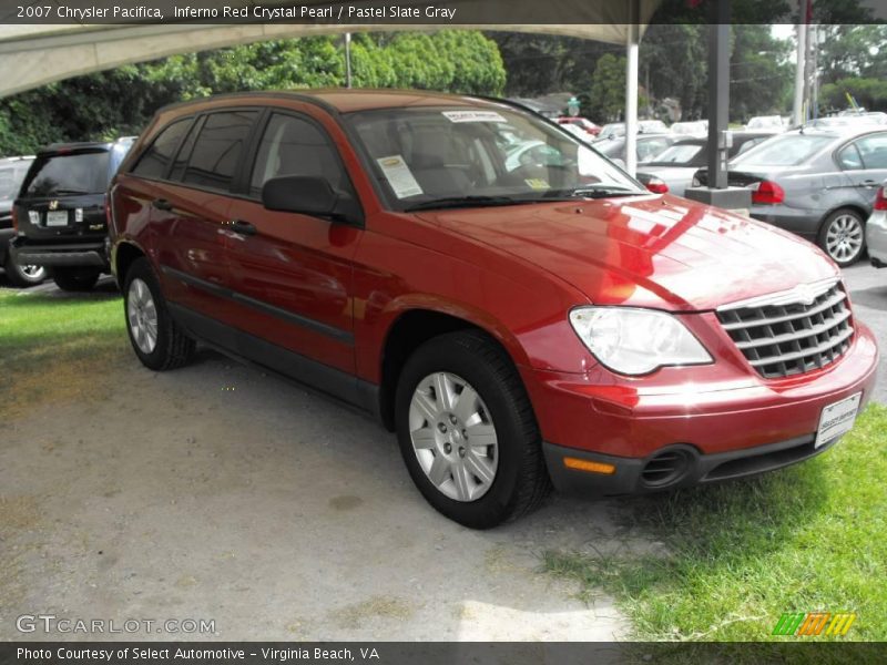 Inferno Red Crystal Pearl / Pastel Slate Gray 2007 Chrysler Pacifica