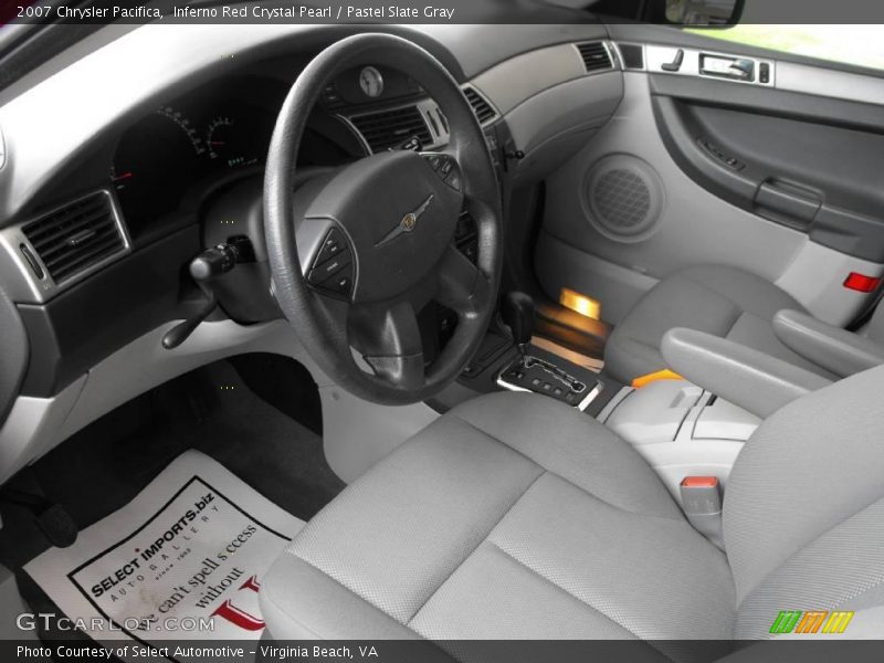 Inferno Red Crystal Pearl / Pastel Slate Gray 2007 Chrysler Pacifica