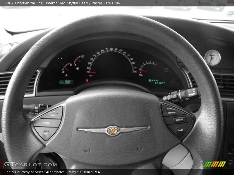 Inferno Red Crystal Pearl / Pastel Slate Gray 2007 Chrysler Pacifica