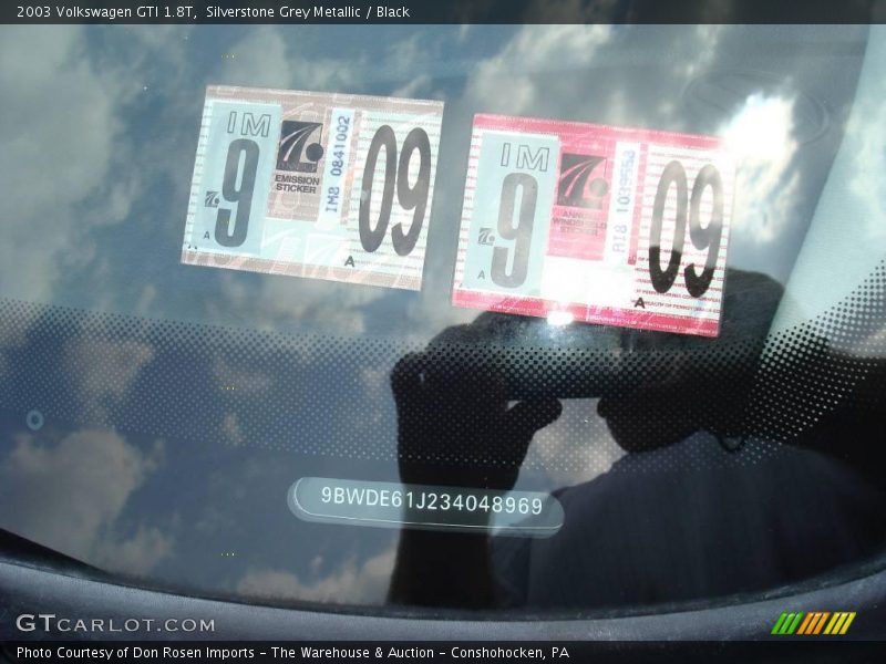 Silverstone Grey Metallic / Black 2003 Volkswagen GTI 1.8T