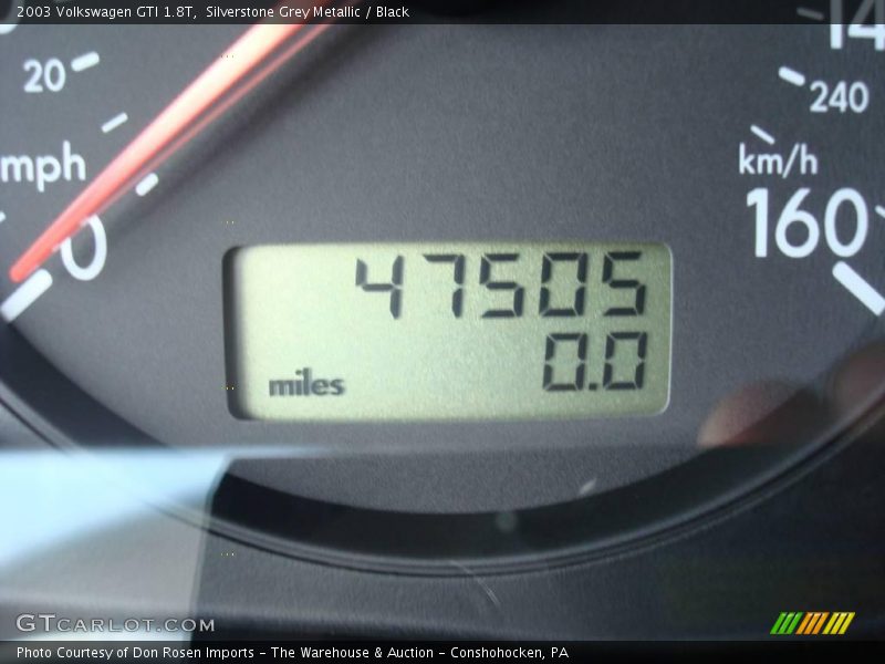 Silverstone Grey Metallic / Black 2003 Volkswagen GTI 1.8T