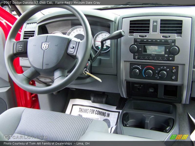 Flame Red / Medium Slate Gray 2007 Dodge Dakota SLT Club Cab