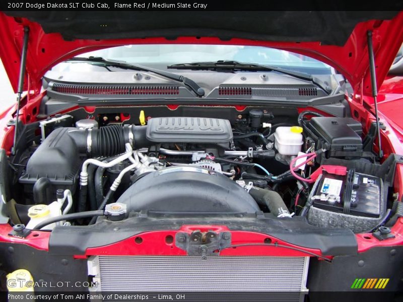 Flame Red / Medium Slate Gray 2007 Dodge Dakota SLT Club Cab