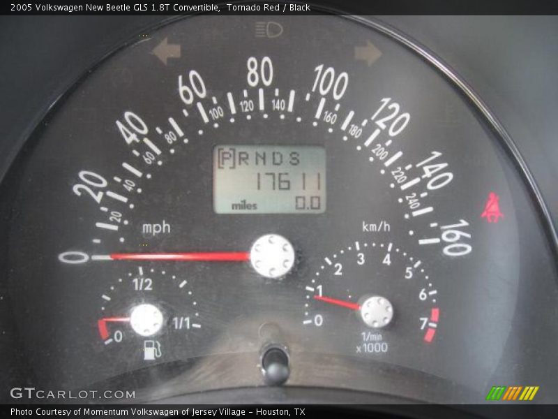 Tornado Red / Black 2005 Volkswagen New Beetle GLS 1.8T Convertible