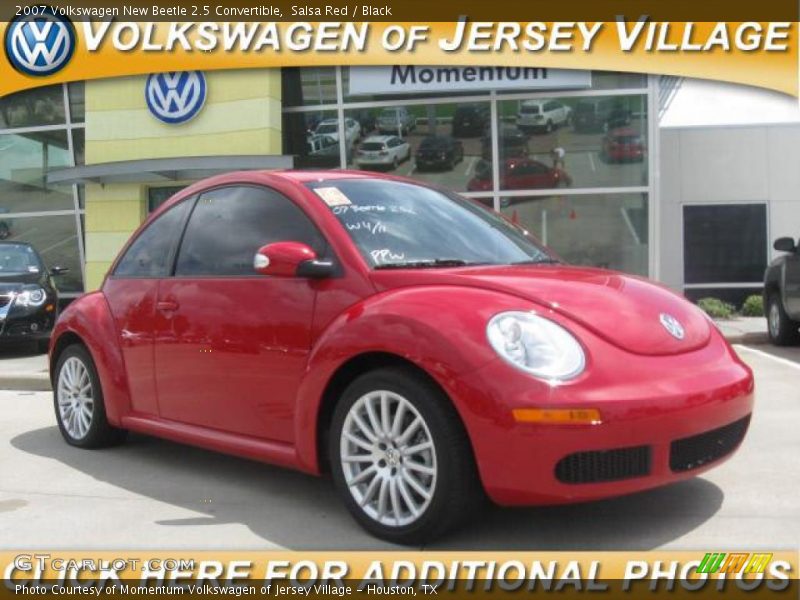 Salsa Red / Black 2007 Volkswagen New Beetle 2.5 Convertible