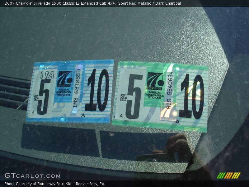 Sport Red Metallic / Dark Charcoal 2007 Chevrolet Silverado 1500 Classic LS Extended Cab 4x4