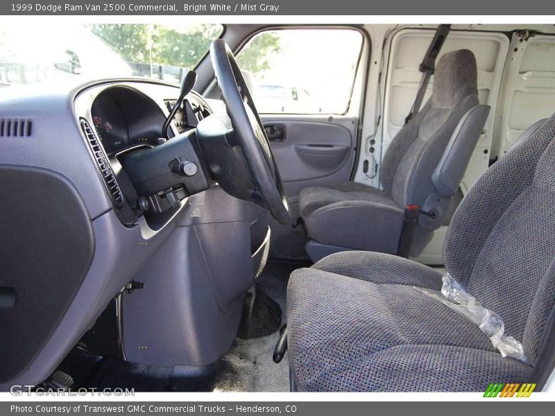 Bright White / Mist Gray 1999 Dodge Ram Van 2500 Commercial
