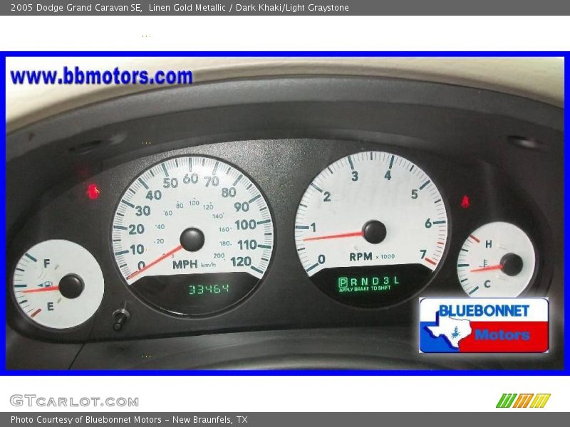 Linen Gold Metallic / Dark Khaki/Light Graystone 2005 Dodge Grand Caravan SE