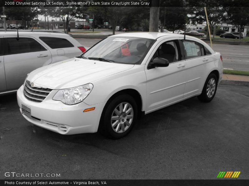 Stone White / Dark Slate Gray/Light Slate Gray 2008 Chrysler Sebring LX Sedan