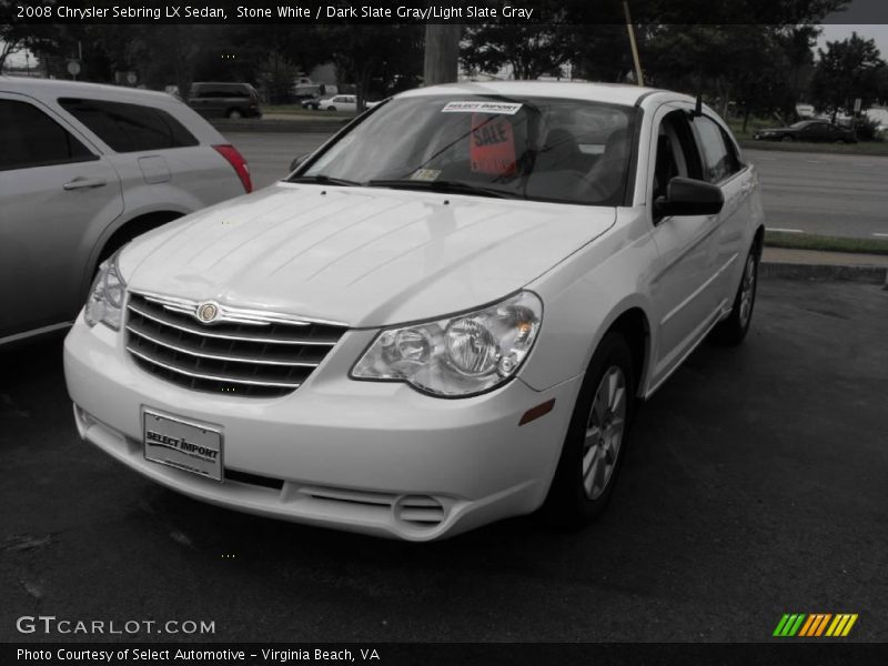 Stone White / Dark Slate Gray/Light Slate Gray 2008 Chrysler Sebring LX Sedan