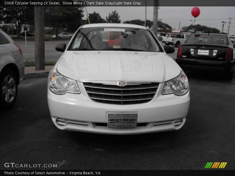 Stone White / Dark Slate Gray/Light Slate Gray 2008 Chrysler Sebring LX Sedan