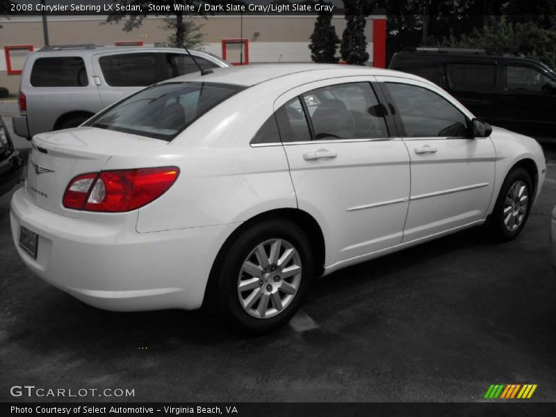 Stone White / Dark Slate Gray/Light Slate Gray 2008 Chrysler Sebring LX Sedan