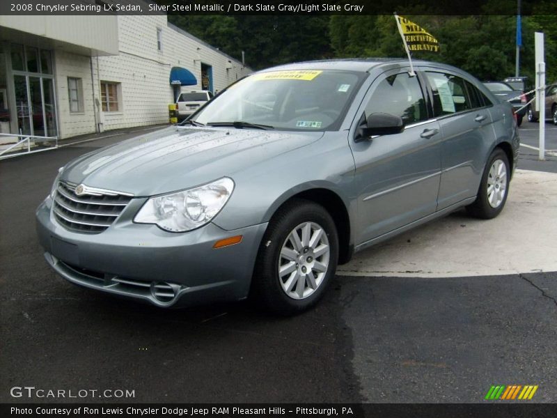 Silver Steel Metallic / Dark Slate Gray/Light Slate Gray 2008 Chrysler Sebring LX Sedan