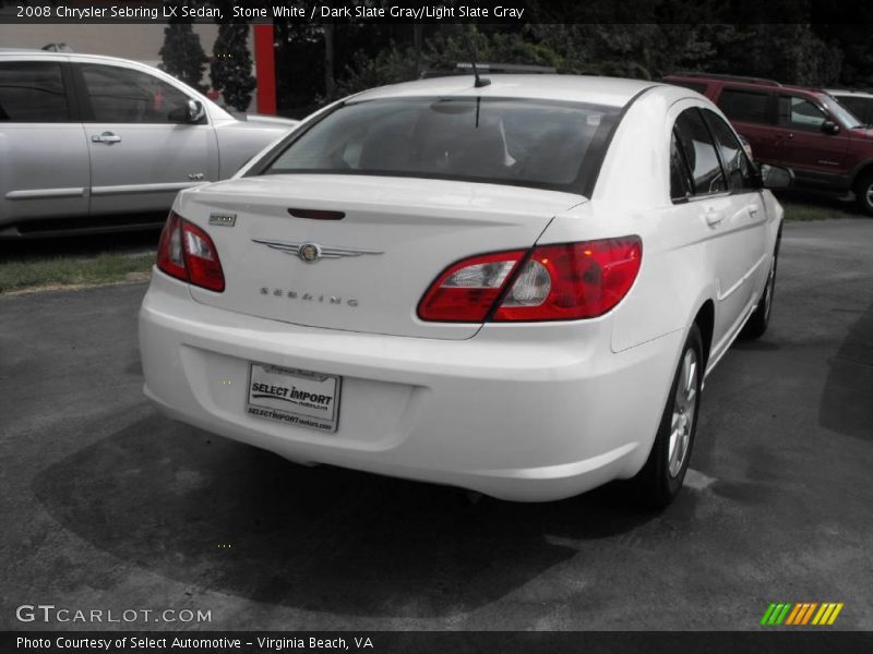 Stone White / Dark Slate Gray/Light Slate Gray 2008 Chrysler Sebring LX Sedan