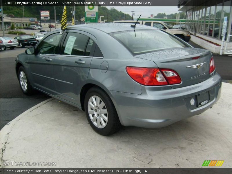 Silver Steel Metallic / Dark Slate Gray/Light Slate Gray 2008 Chrysler Sebring LX Sedan