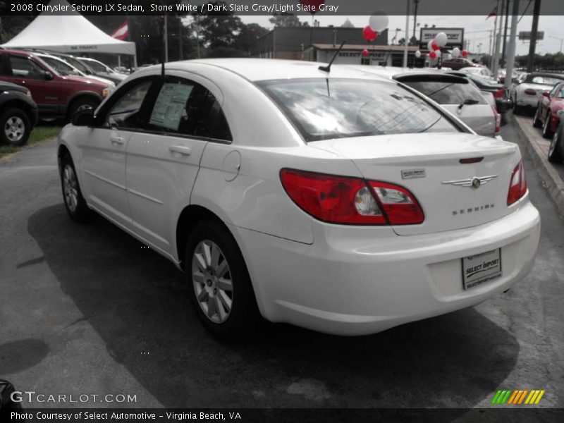 Stone White / Dark Slate Gray/Light Slate Gray 2008 Chrysler Sebring LX Sedan