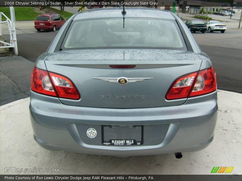 Silver Steel Metallic / Dark Slate Gray/Light Slate Gray 2008 Chrysler Sebring LX Sedan
