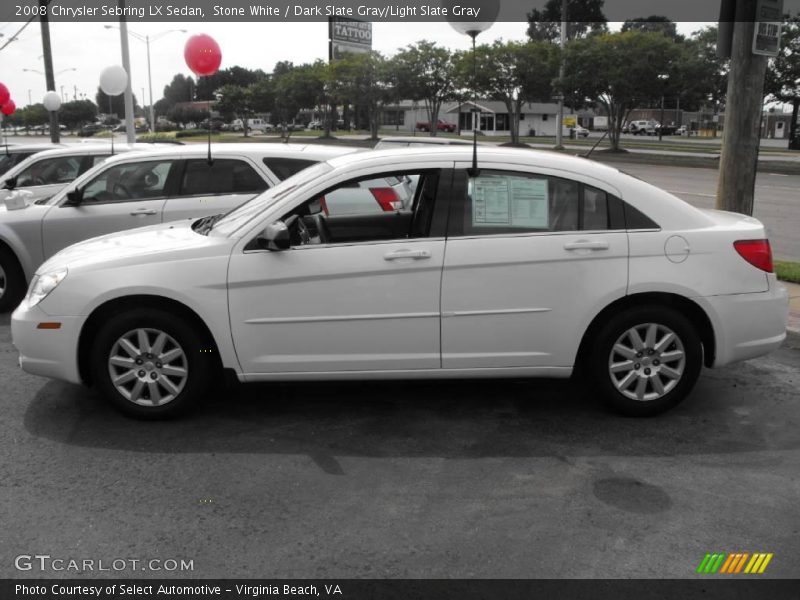 Stone White / Dark Slate Gray/Light Slate Gray 2008 Chrysler Sebring LX Sedan