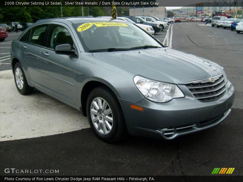 Silver Steel Metallic / Dark Slate Gray/Light Slate Gray 2008 Chrysler Sebring LX Sedan