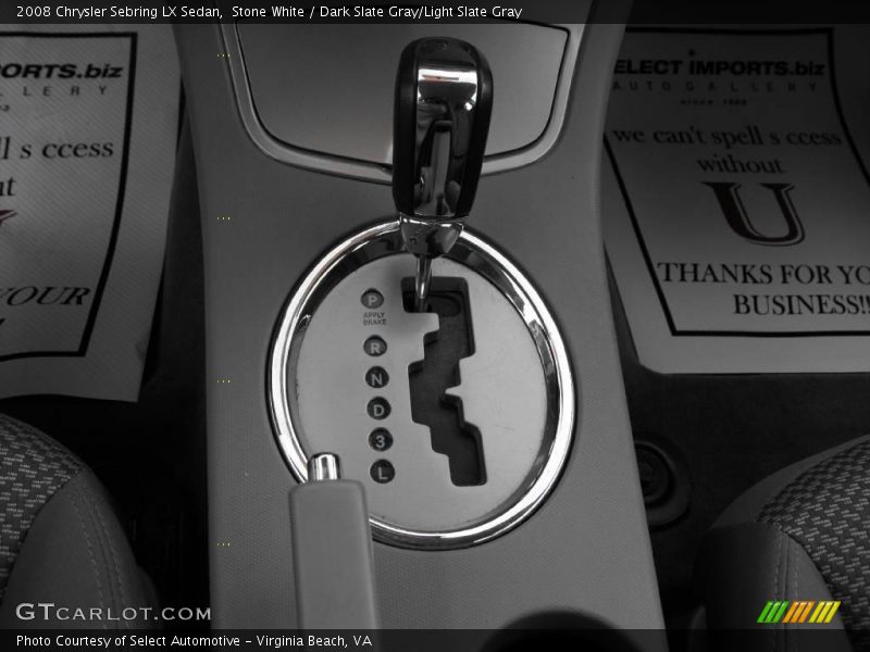 Stone White / Dark Slate Gray/Light Slate Gray 2008 Chrysler Sebring LX Sedan