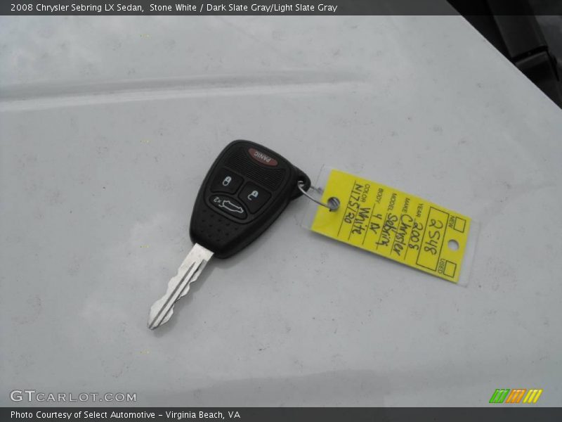 Stone White / Dark Slate Gray/Light Slate Gray 2008 Chrysler Sebring LX Sedan