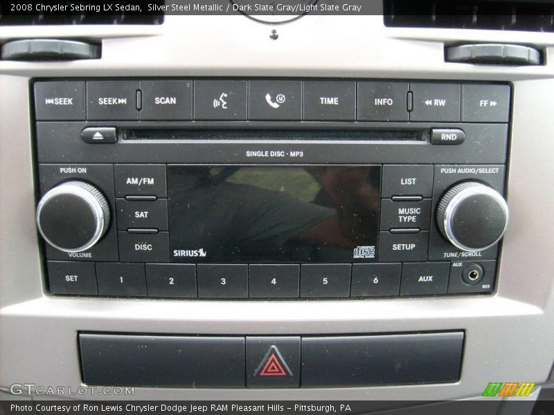 Silver Steel Metallic / Dark Slate Gray/Light Slate Gray 2008 Chrysler Sebring LX Sedan