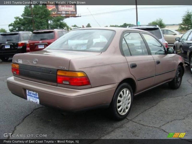 Rose Pearl Metallic / Dark Brown 1993 Toyota Corolla DX