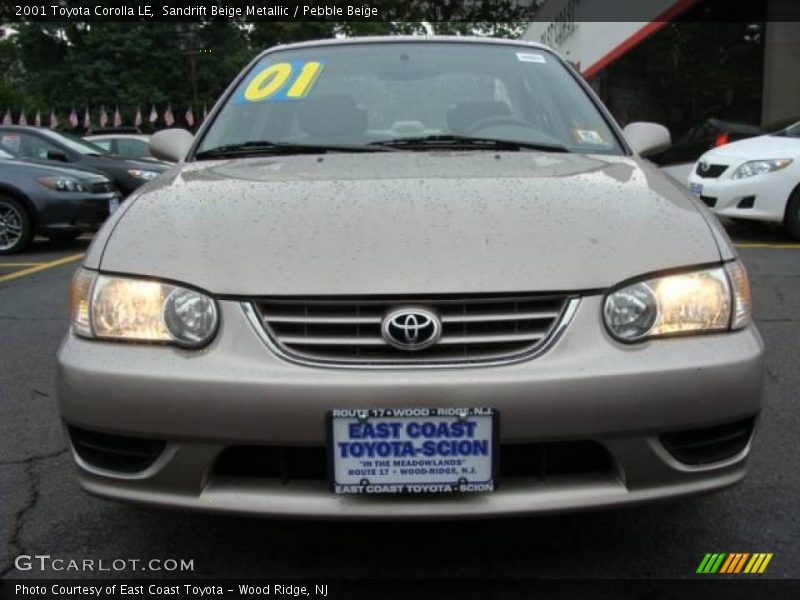 Sandrift Beige Metallic / Pebble Beige 2001 Toyota Corolla LE