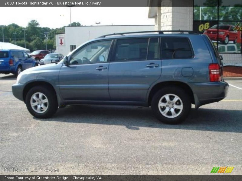 Bluestone Metallic / Ivory 2003 Toyota Highlander V6