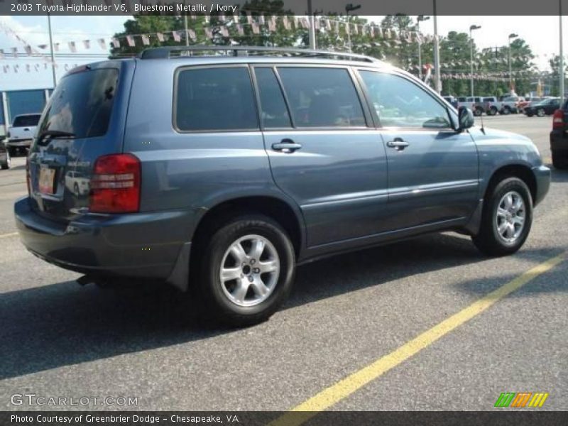 Bluestone Metallic / Ivory 2003 Toyota Highlander V6