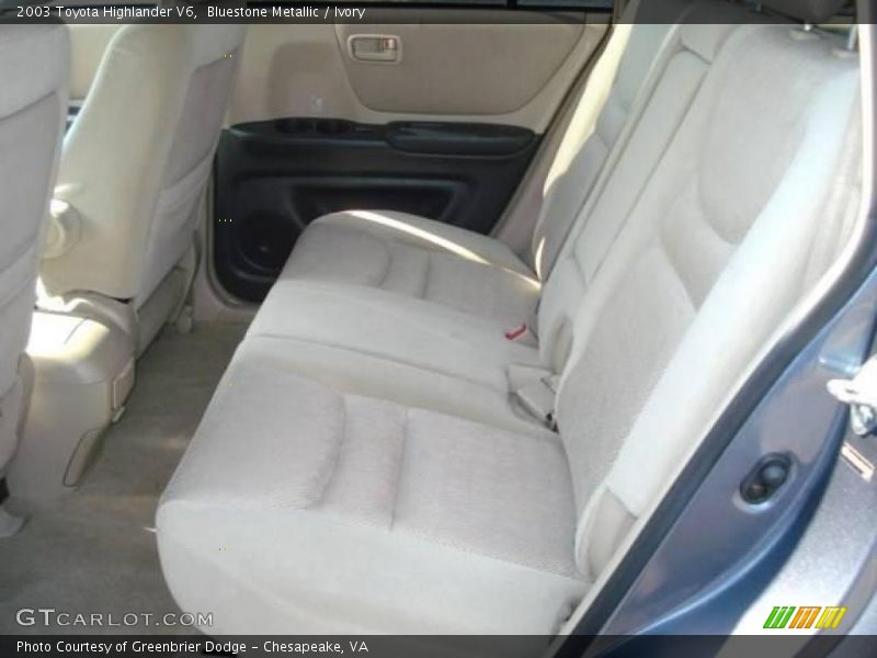 Bluestone Metallic / Ivory 2003 Toyota Highlander V6