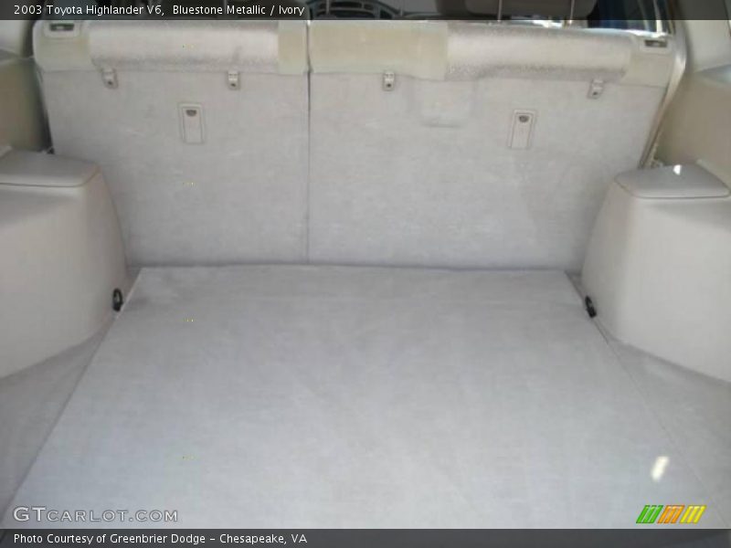 Bluestone Metallic / Ivory 2003 Toyota Highlander V6